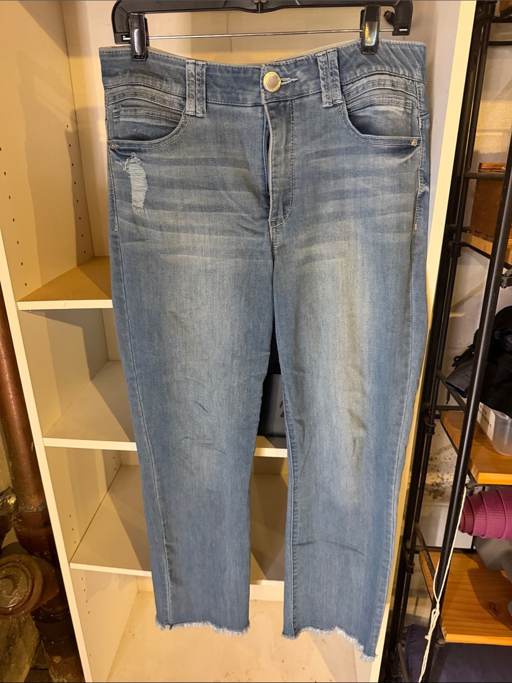 Democracy Light Blue Cropped Straight Jeans